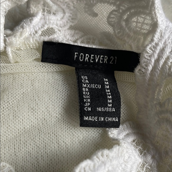 Forever 21 White Lace Detail Blouse - Picture 5 of 5